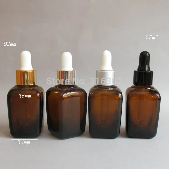 30 ML (1 oz) Amber Essential Oil Bottle with Heavy Duty Tamper Evident Cap  & Orifice Reducer