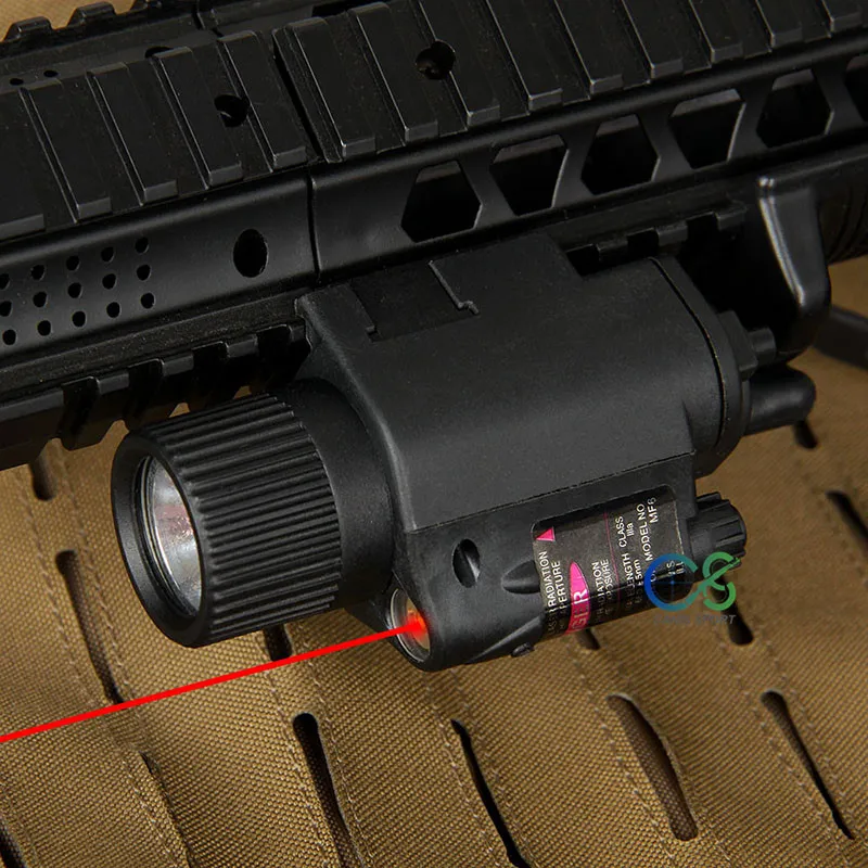 Airsoft Scope Tactical White Light Hunting Light Avec Viseur Laser Rouge  Pour La Chasse À La Tête De Casque CL15 0003 Du 21,33 €