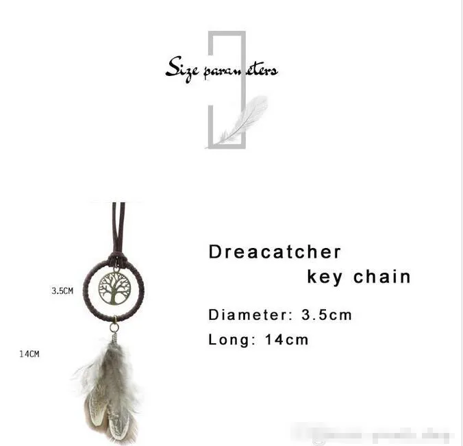 Vintage Enchanted Forest Mini Dreamcatcher Handmade Dream Catcher Net With Feather Decoration Ornament Diameter 3.5cm GA125