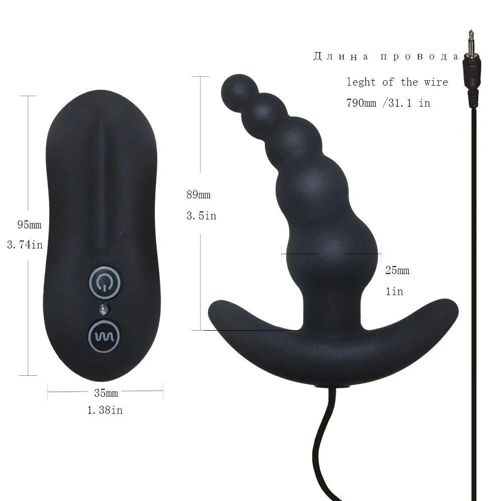 2017 NOUVEAU Massage de la prostate Anal Sex toys Anal vibrateur Butt Plug 10 mode Silicone Anal beads Sex toys pour hommes Produits de sexe