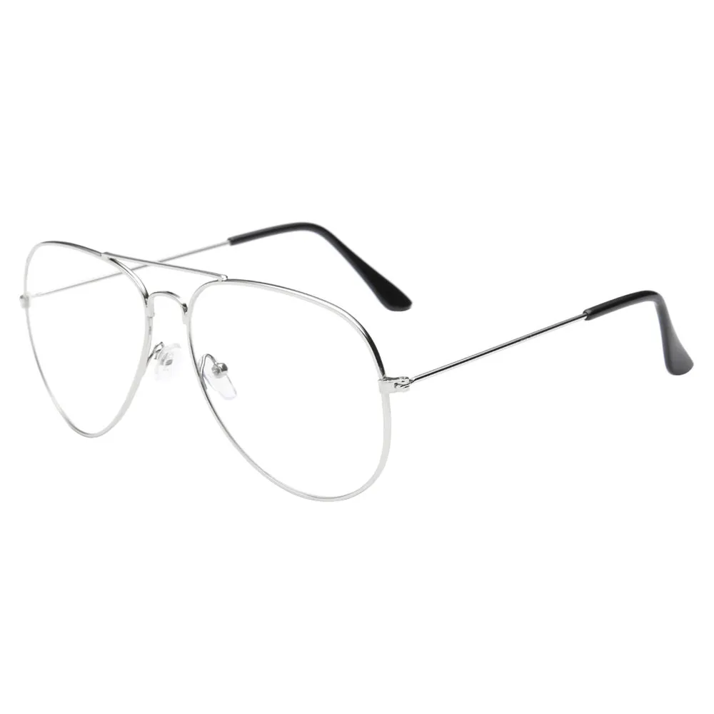 Solglasögon Män Kvinnor 2018 Män Kvinnor Rensa linsglasögon Metal Spectacle Frame Myopia Eyeglasses Lunette