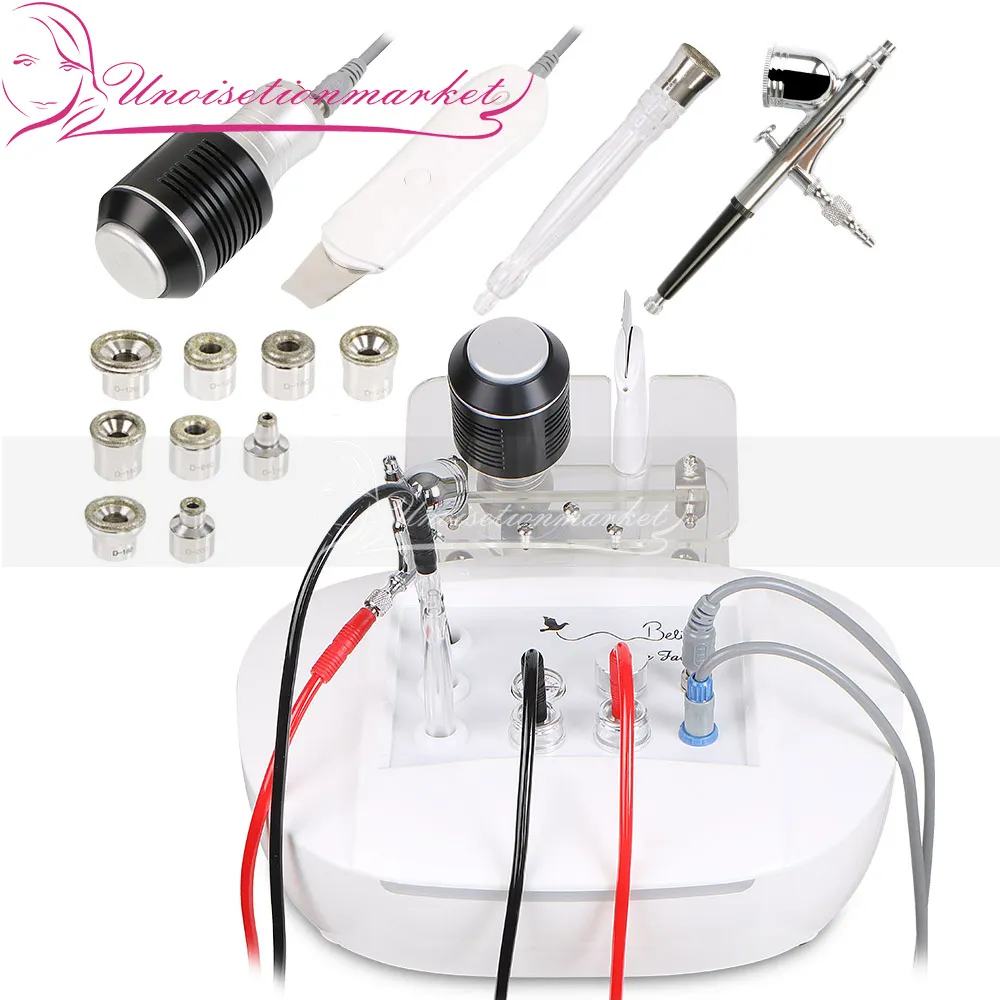 Portable Professional 4 in 1 Ultrasonic Skin Scrubber Microdermabrasion Sprayer Cooling Beauty Machine
