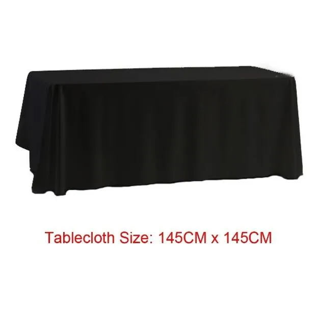 Branco preto mesa toalha de mesa capa para festa de casamento banquete decoração 145x145 cm planície tingida home decorartion