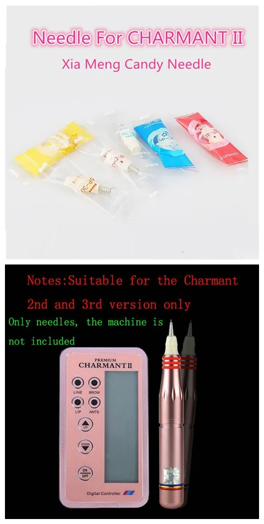Vervanging Micro Needles Cartridge Tips voor Permanente Charmant 2 Wenkbrauw Ooglijn Lippen Rotary Makeup MTS Tattoo Pen Machine Huidverzorging Schoonheid