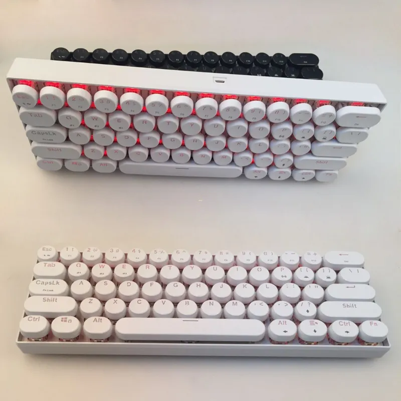 Landas Luxury Mechanical Keyboard For Xiaomi Backlight for Desktop computer Round Keypad Wired Keyboard for Laptop Tablets Mini