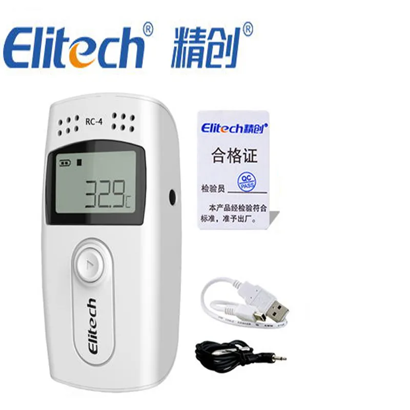 ELITECH RC-4 USB 온도 데이터 로거 LCD 디지털 온도 레코더 WIELEXTERNAL 센서 프로브 16000 포인트 USB 온도계