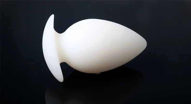ビッグアナルプラグホワイトプロスタママッサージ純粋なシリコンのバットセックスおもちゃユニセックスエロティックゲイ玩具生成物