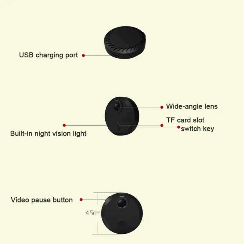 HDQ15スマートWifiミニカメラHD 1080P IPネットワークビデオカメラ12 IRナイトビジョンモーション検知センサーカースポーツアクションDV DVR 12ピース/ロット