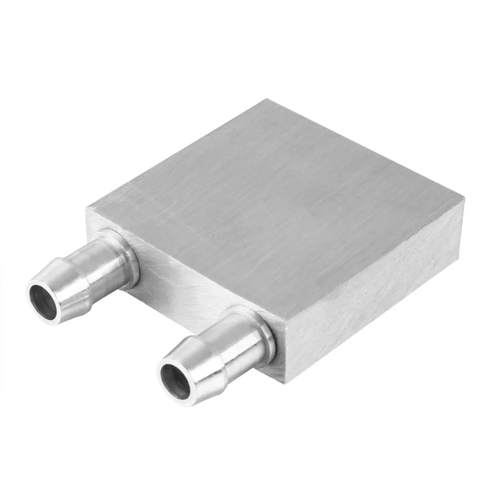 40*40mm Primäraluminium Wasserkühlblock für Flüssigwasserkühler Kühlkörpersystem Silber Verwendung Für PC Laptop CPU Kostenloser Versand