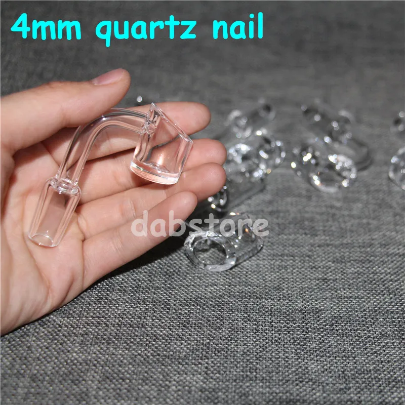 Pipe Banger Banger Quartz Titanium Nail Domeless 18 mm 14mm 10mm Size 4mm Tjocklek Silikon Vattenbubbler Bong