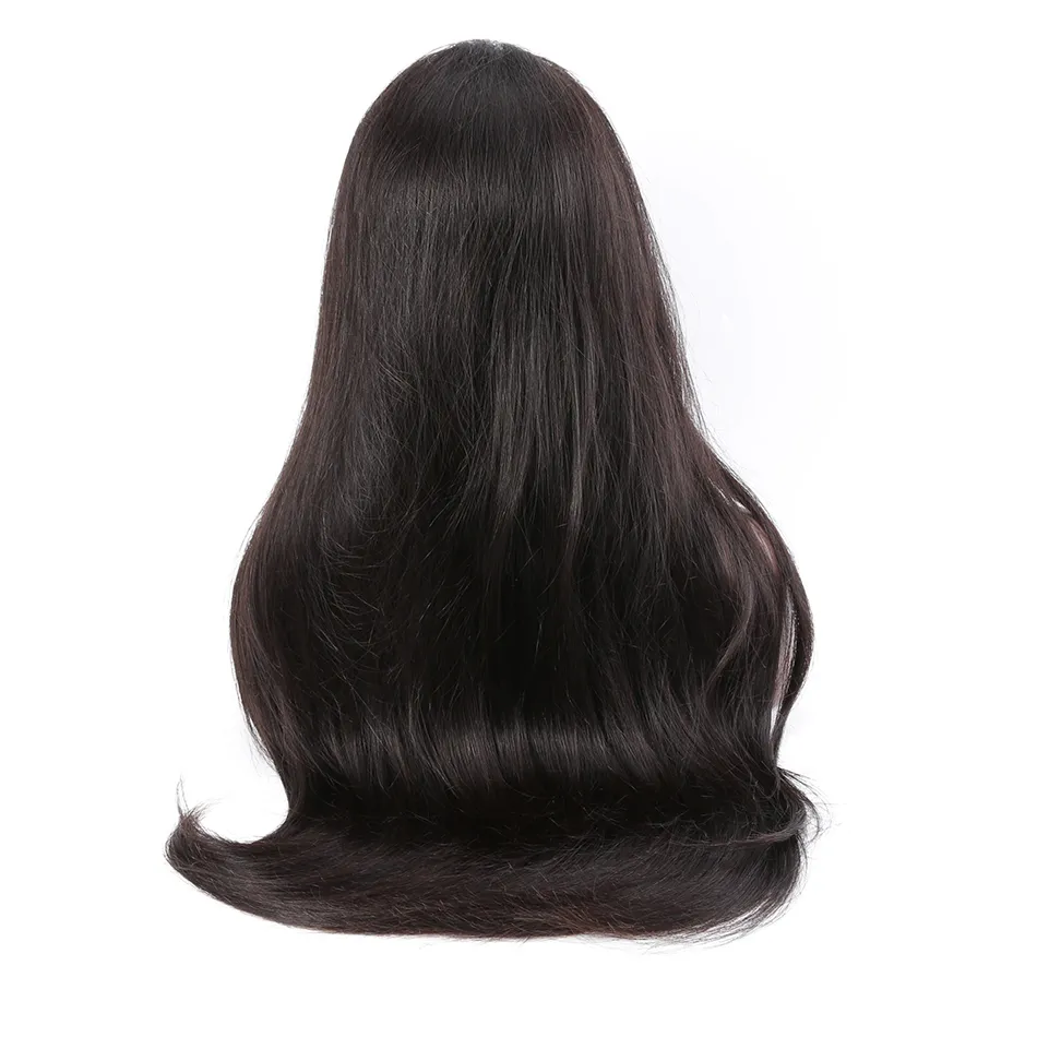 250% densitet 360 Lace Front Pärlor Ben Straight Brazilian Virgin Remy Pre Plucked 100% Human Hair Wig Diva1