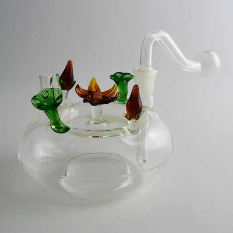 Glass Bong Novelty Water Pipes Inline Fixed Downstem Percolator Oil