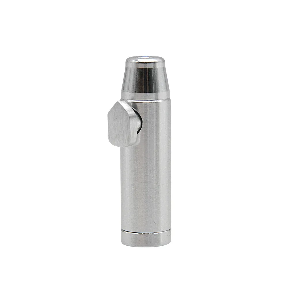 Bullet Pipe Aluminum Metal Snuff Snorter Smoking Pipe Shisha Hookah Sneak A Toke Vaporizer Sniffer glass bongs Endurable Tobacco Pipe W04C