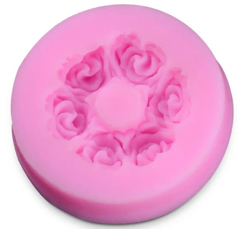 Moules à glace au chocolat 3D en Silicone, en forme de Rose, pour savon, bonbons, fleurs, outils de décoration de gâteaux