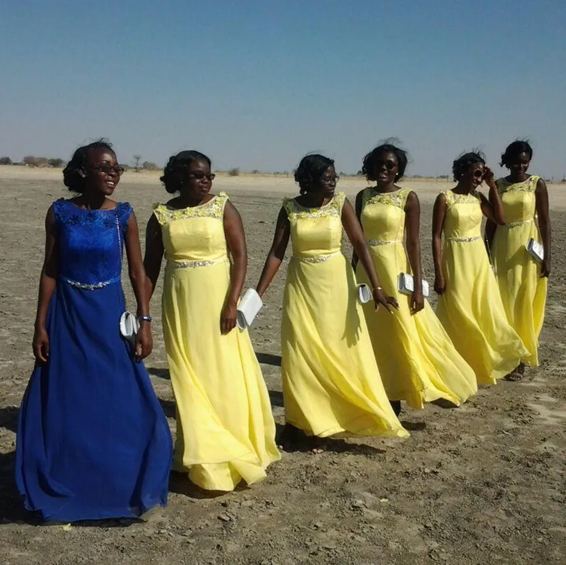 Royal blue and yellow dresses shop