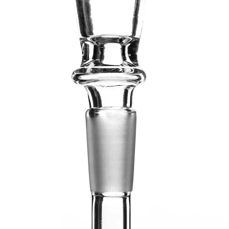 Wasserpfeifenglas mit Kopf, 14 mm männlicher, bogenloser Stiel, klarer Unterschaft mit diffusen Schnitten, zwei Größen können gewählt werden