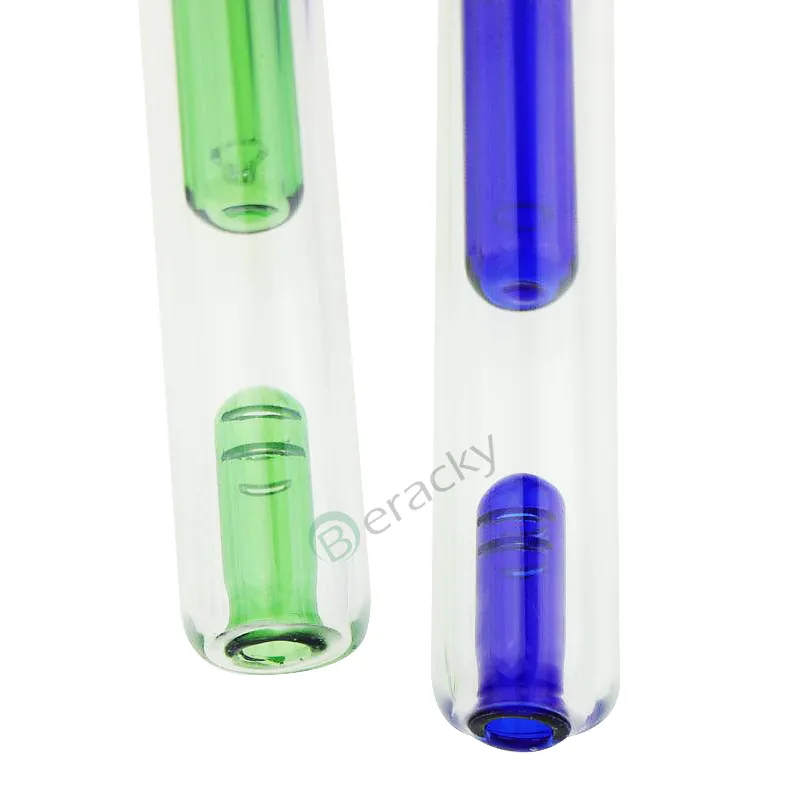 Glass Spoon Pipes With Side Carb Hole 6 Inch Length Glass Smoking Water Pipes For Dry Herb Tobacco Bubbler Hand Pipes