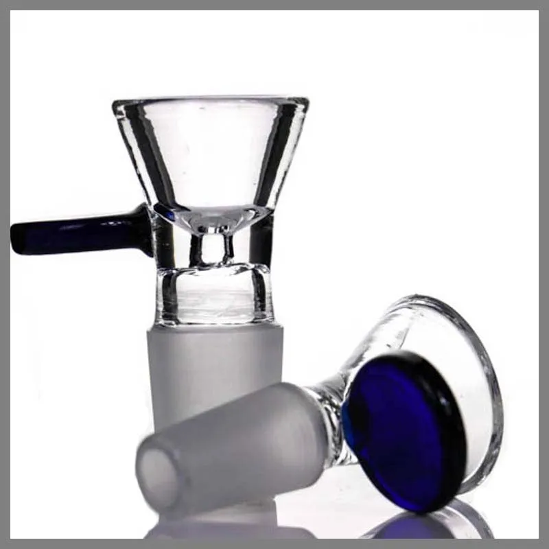 Hookahs Groothandel 1418 Glas Cone Bowl met Handvat Mannelijk Roken Groen Nieuw product te koop