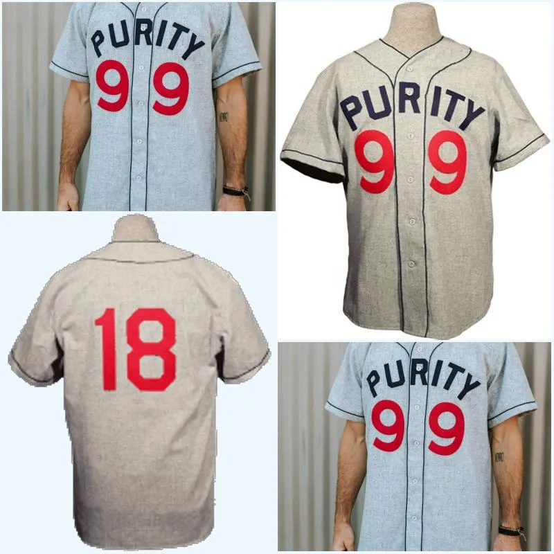Calgary Purity 99 1946 Road Jersey أي لاعب أو عدد مخيط جميع Ed جودة عالية مجانية من قمصان البيسبول الشحن