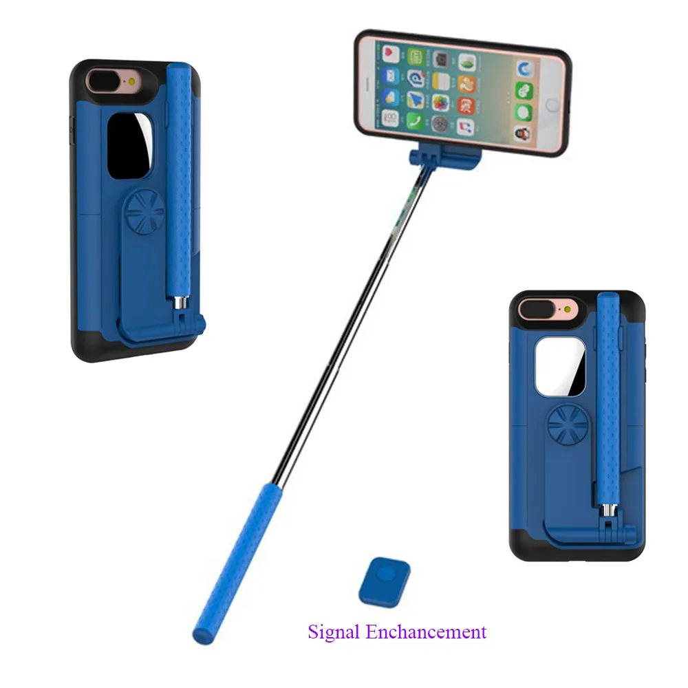 2 In 1 Selfie Stick Phone Case For IPhone 7 Plus 8 Plus Bluetooth
