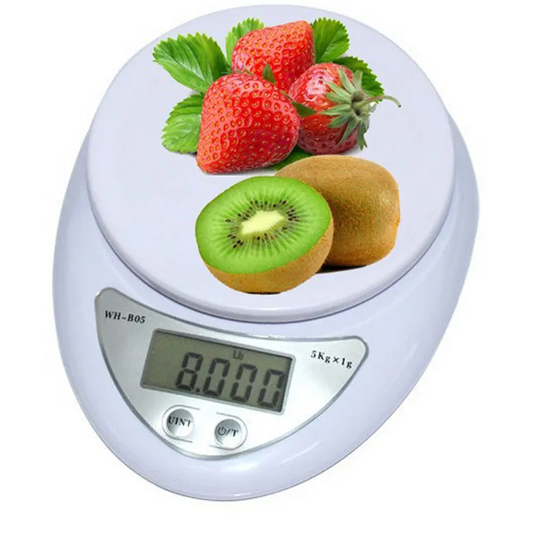 브랜드의 새로운 5,000g / 1g 5kg 다이어트 식품 우편 주방 디지털 규모가 확장 밸런스 웨이트 비중 LED 전자 WH-B05