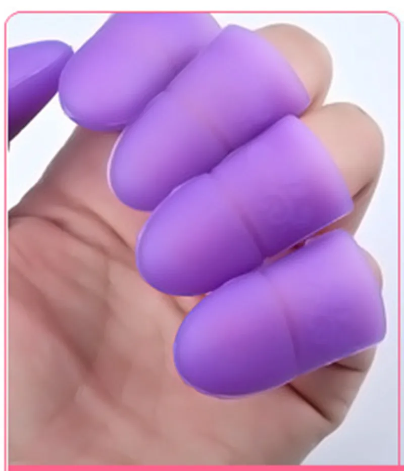Nail Art Tips UV Gel Polish Remover Wrap Siliconen Elastische Soak Off Cap Clip Manicure Reiniging Vernis Tool Herbruikbare Vinger DHL GRATIS