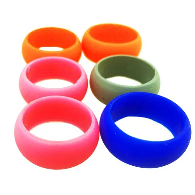 Feste favor favor a festa silicone wedding ring moving de casal rings esportes anel de silicone elaborar elástico de 9 mm de cor sólida camuflada