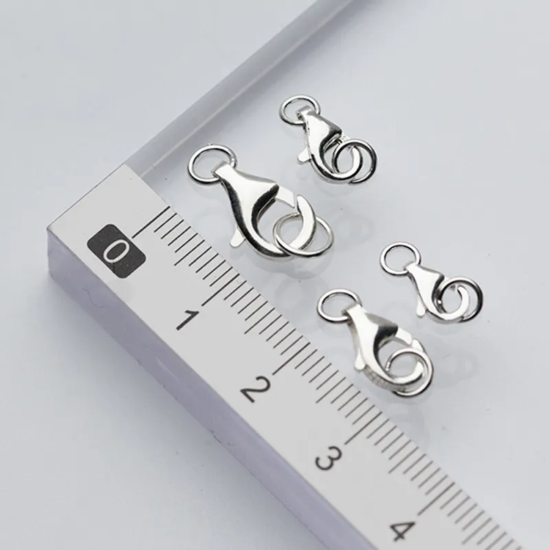 Clasp for Necklace Bracelets 925 Sterling Silver Lobster Clasp 3 Style 3 Size Clasps Making Necklace 925 Silver Clasps DIY Jewelry