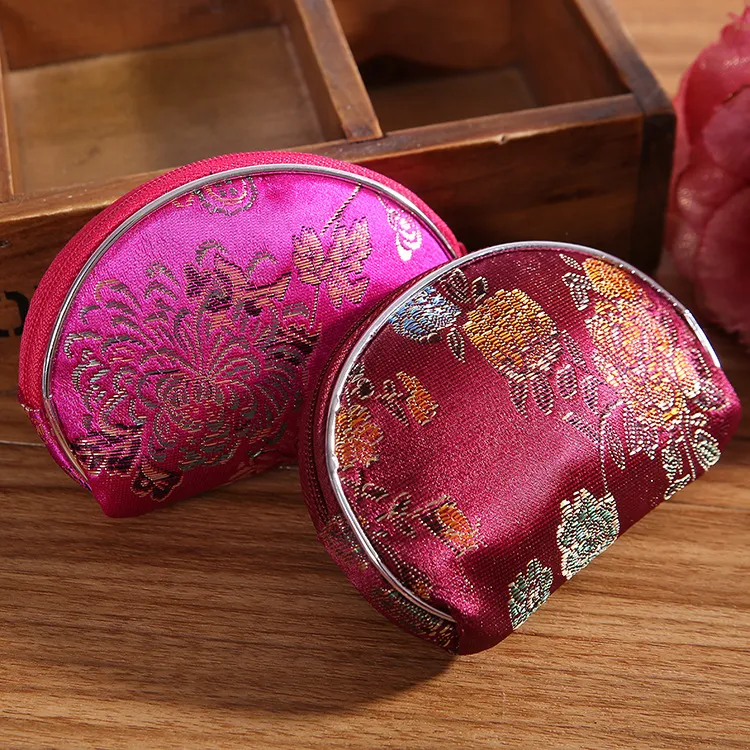 Классический ретро шелковый женский кошелек мини оригинальность роскошный дизайнер бренд дамы кошелек изысканный свадебный клатч для декора lin2225