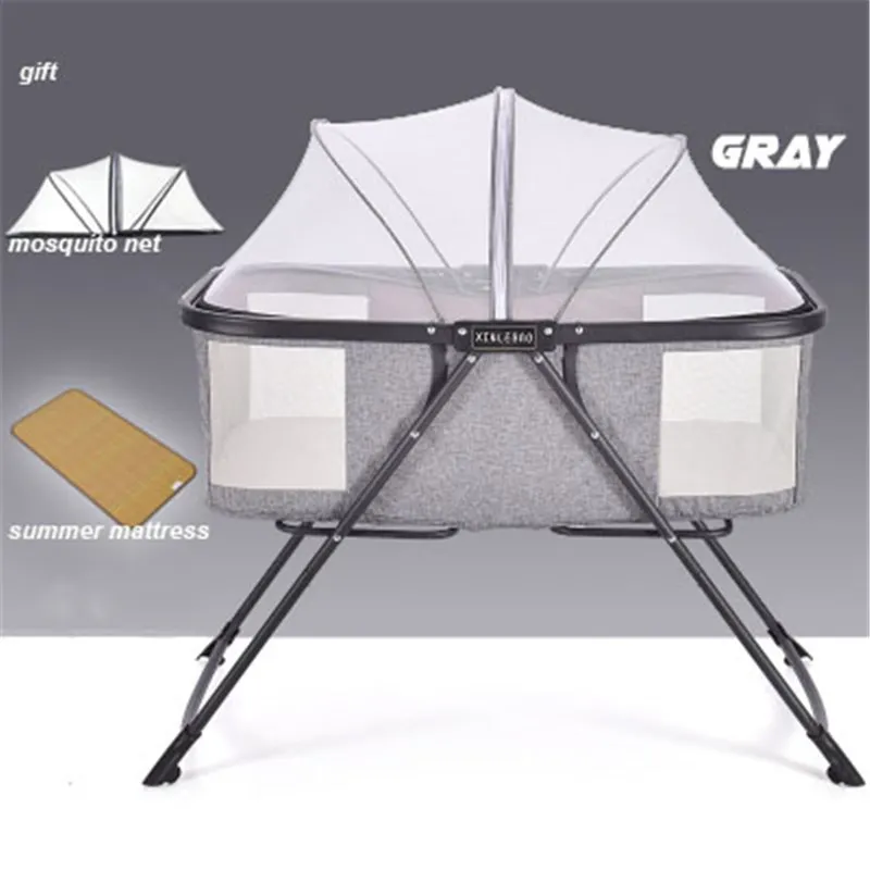 Portable Foldable Crib With Mosquito Net Multi Functional