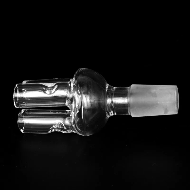 3-armige Schnupperschale, Rauchzubehör für Glaswasserpfeifen, 14/18 mm Außenverbindung, Glas-Revolverschale
