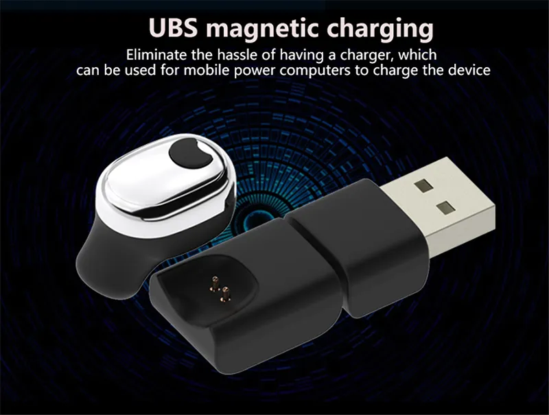 2018 E9 سماعة بلوتوث لاسلكية صغيرة مع USB المغناطيسي شحن المحمولة غير مرئية سماعة يدوي سماعات الأذن مع مايكروفون لسامسونج فون