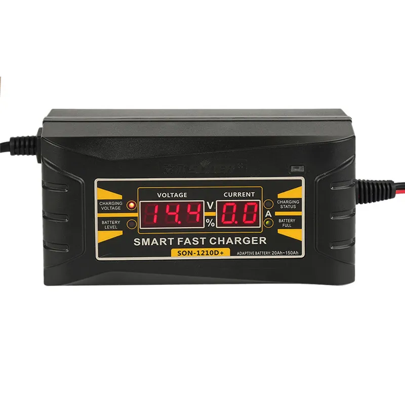 완전 자동 자동차 배터리 충전기 110V / 220V ~ 12V 6A 10A 습식 건식 산성 디지털 LCD 디스플레이 용 스마트 고속 충전