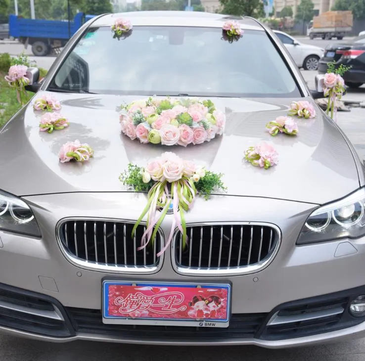 Wholesale Front Flower Car Decoration Set For Weddings Float Front