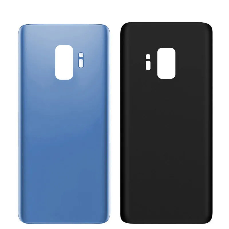 Caixa de tampa de vidro traseira da porta da bateria nova com substituição de adesivos adesivos para o Samsung Galaxy S9 G960 vs S9 Plus G965 1887966