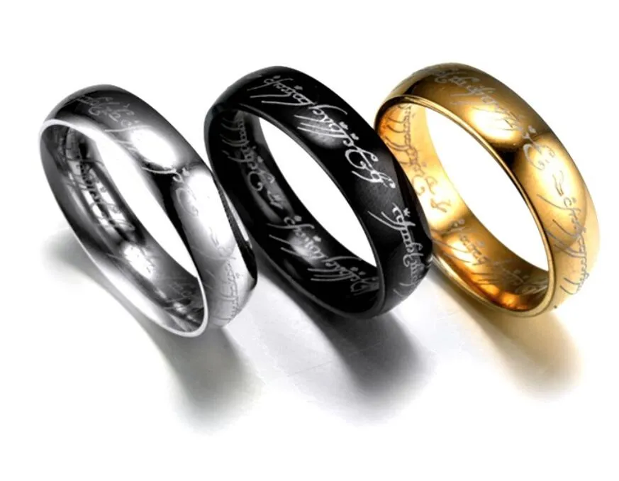6mm storlek 6 -13 guldpläterad rostfritt stål ringband bröllop engagemang cocktail man far gåvor