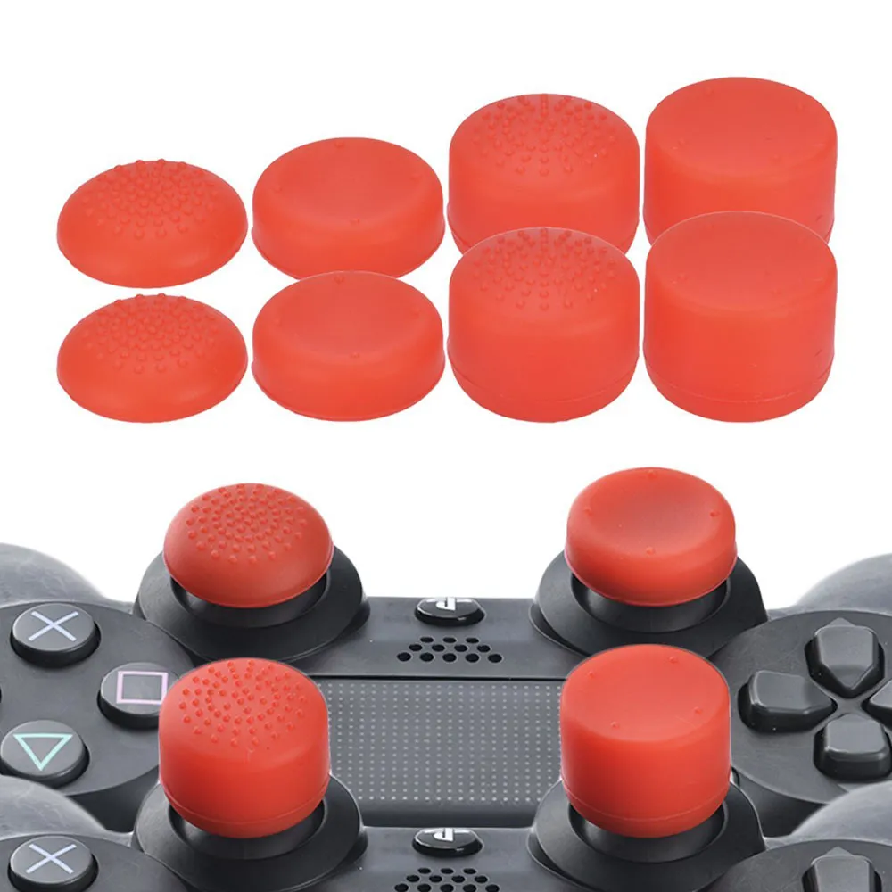 8 in 1 Silicone Thumb Grips Extended Thumbstick Joystick Cap Cover Extra High 8 Units Pack for PS4 PS3 Xbox ONE 360 controller FAST SHIP