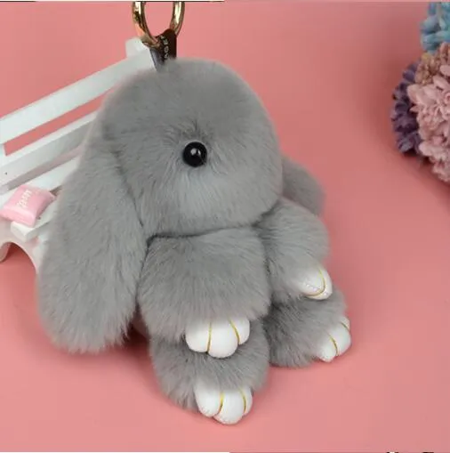 low price keychain cute rabbit pendant for bag keys car bag accessories made in China