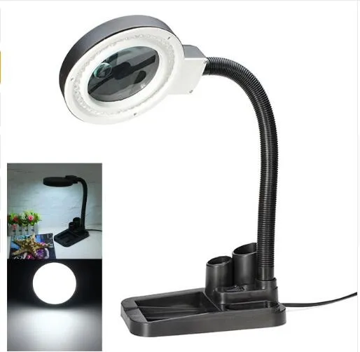 Magnifying Lamp 5x 10x Magnifier With Light Table and Desk Floor