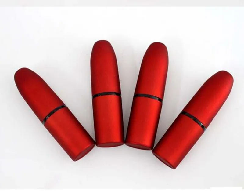 Bullet Boş 121mm Dudak Balsam Konteyner Dudak Balsamı Moda Serin Ruj Tüpü Buzlu Kırmızı Renk DIY Kozmetik Yeni Moda 3023871