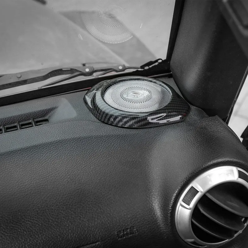 Auto UN Pilastro Colonna Altoparlante del Corno Anelli Decorativi Coperture Misura Per Jeep Wrangler 2015-2016 Auto Interni Accessori Styling262x