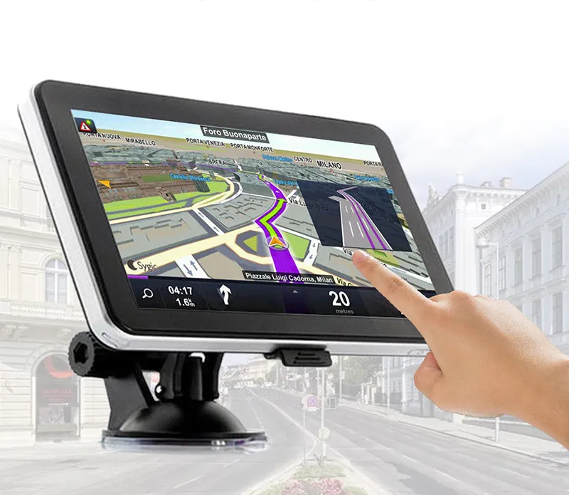 HD 7 inch Auto Car GPS Navigation Truck Navigator AVIN Bluetooth Hands Free Calls FM Transmitter Free 8GB 3D Maps