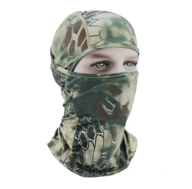 Chefe de esportes de Airsoft Tático Balaclava Camuflagem Caça Paintball Equitação Máscara de proteção de Rosto Cheio de acampamento ao ar livre Anti UV máscaras de verão