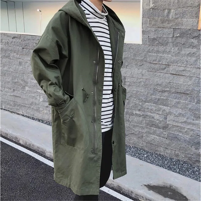 Mens olive new arrivals green raincoat