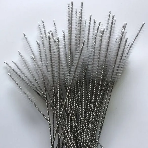 200x50x10MM acier inoxydable Nylon paille nettoyant brosse de nettoyage pour boire PipeTube bébé bouteille tasse outils propres