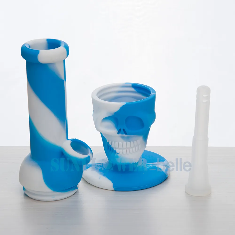 8.4 polegadas Tubos de silicone de crânio tubos de água tubos de água bong silicone shisha hookah 491-1