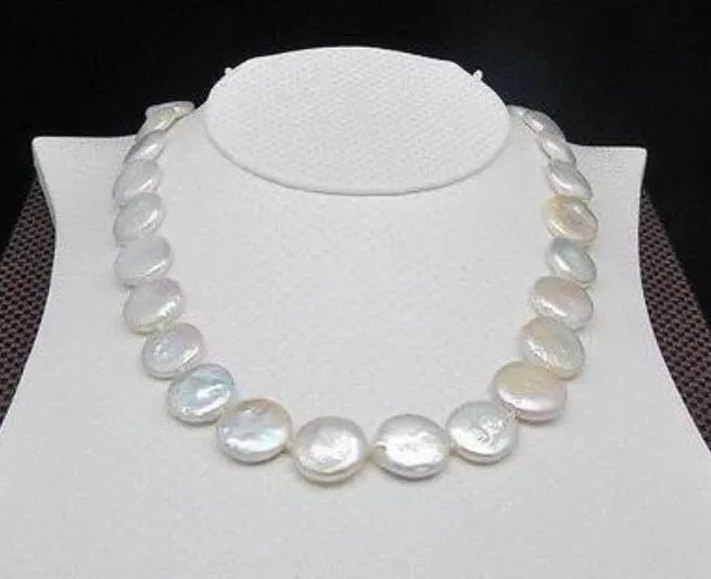 LL Naturel 12-13MM Blanc Collier de perles de la MER DU SUD 17