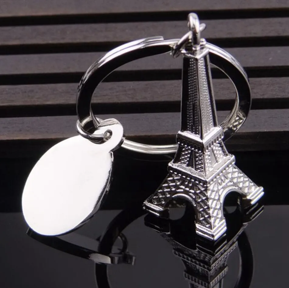 Portachiavi in argento Torre Eiffel Portachiavi Tour Eiffel Parigi Portachiavi con ciondolo modello souvenir francese 50 pezzi OOA4607