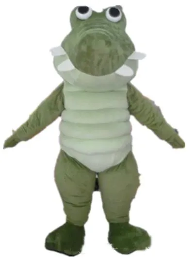 2018 Factory Sale Hot Green Crocodile Mascotte Kostuum voor volwassenen om te dragen voor feest