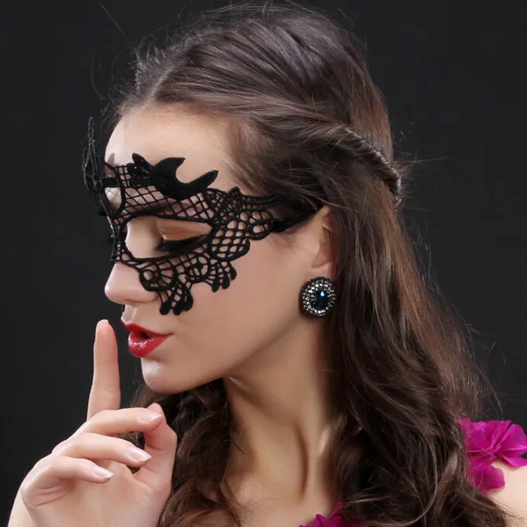 maschera di pizzo sexy Maschere di travestimento veneziano Decorazioni feste di Halloween Mezza faccia Lady Mardi Gras Maschere gli occhi Accessori abiti da ballo di Natale